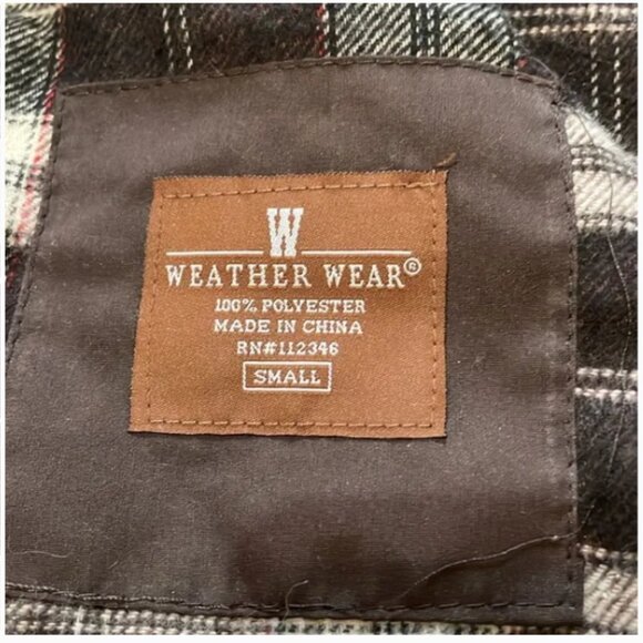 Brown zipper vest lined with plaid flannel inside Women's Size Small - Picture 7 of 12